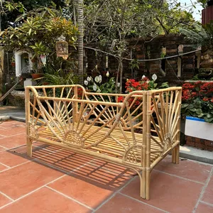 Indonesia Style Rattan Toddler And Kid Bed, Home Decoration Bed Indochina Style Rattan Bed