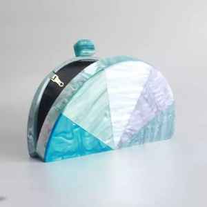 Ensemble complet de sac à main en résine multicolore avec imitation perle plaqué or vintage papillon charme solide collier pour femmes mariage - Product Image 4