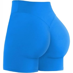 Plain Yoga <b>Shorts</b> Gym Fitness <b>Short</b> Breathable Sport Workout <b>Compression</b> leggings, Seamless, High Waist - Product Image 3