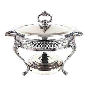 Article de luxe pour restauration d'hôtel Plat de chauffe-plats d'occasion de meilleure qualité Plat de chauffe-plats plaqué or fini - Product Image 5