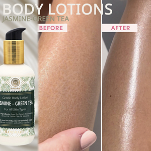 Lotion corporelle douce au thé vert et au jasmin pour tous types de peau, ingrédients naturels, formule végétalienne faite à la main, hypoallergénique - Product Image 3
