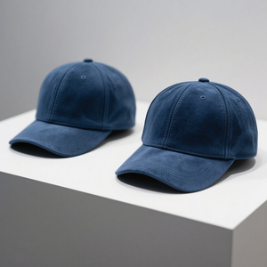 High Quality Pink 6-Panel Curved Brim Baseball <b>Hat</b> for <b>Ladies</b> Wholesale Customizable Suede Caps Winter Outdoor Casual Wear - Product Image 2