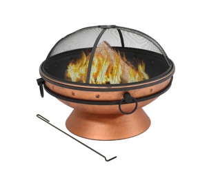 Cheminée en cuivre de décor de jardin de fosses de feu avec le panier portatif de forme ronde d'écran d'étincelle de maille pour l'usage de jardin - Product Image 3
