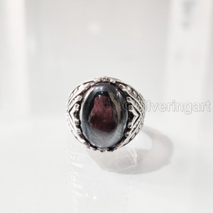 Bague pour homme en argent sterling 925 avec pierre précieuse onyx noir naturel, pierre de naissance de décembre, toutes tailles, bijoux arabes fins, vente en gros - Product Image 4