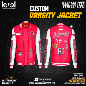 OEM Custom Canvas Stand Collar High Quality Vintage Winter Unisex Baseball Varsity <b>Jacket</b> - Product Image 4