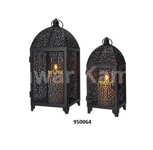 Lanterne à bougie carrée multi-verres en métal argenté antique faite à la main pour la décoration de Noël à la maison - Product Image 3