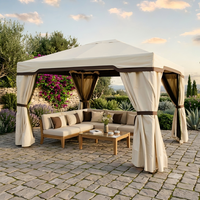 Gartenpavillon mit Hartdach, Aluminiumrahmen, Modernes Design, Maßgefertigt, Doppeltes Dach, Einfach zu Montieren, Langlebig, Windbeständig, Wasserdicht
