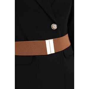Ceinture élastique pour femme avec boucle de verrouillage, ceinture pour veste, ceinture pour chemise, ceinture pour robe - Tan - Product Image 2
