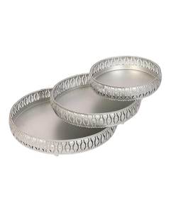 Luxury Silver Aluminium Round Tray For Wedding Home Decoration in Wholesale Price From India - Product Image 5