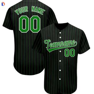 Maillot de baseball unisexe noir et jaune de conception OEM 100% polyester respirant antibactérien à séchage rapide ensemble de vêtements de sport pour adultes - Product Image 6