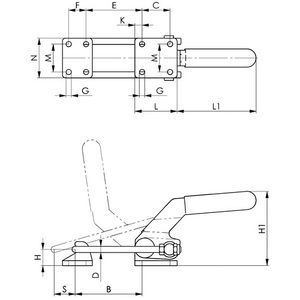 AMF Size 4 Horizontal Heavy Locking <b>Clamp</b> No. 6849PH - Product Image 3