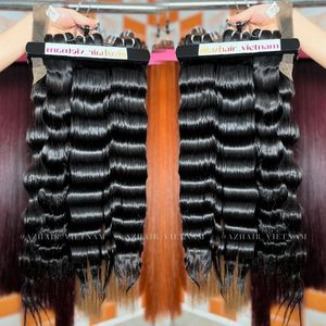 Ship World Wide Hot Loose Deep Wavy Weft Hair Bundles 100% Vietnamese Virgin Hair <b>Extension</b> <b>Cheap</b> Price - Product Image 3