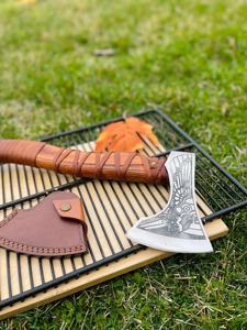 Handmade Custom Carbon Steel Viking <b>Axe</b> Personalized DIY Hatchet Perfect Anniversary Birthday Wedding Gift for Him Hand Forged - Product Image 3