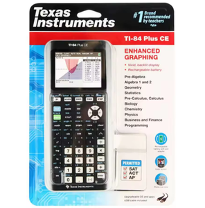 เครื่องคิดเลขวิทยาศาสตร์ Texas Instrument TI-84 PLUS CE รุ่นดั้งเดิม พร้อมฟังก์ชันกราฟ แบตเตอรี่ พลาสติก และฟังก์ชันปฏิทิน - Product Image 3