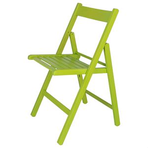 Sedia da Giardino WELL HOME BAS in Legno di Faggio con Finitura Verde 43x47x79 cm - Product Image 1