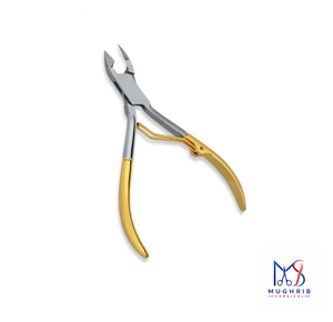 Coupe-cuticules en acier inoxydable à mâchoires larges et pointe affûtée, manche doré, coupe-ongles durable pour ongles épais - Product Image 2