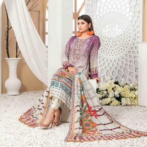 Tawakkal Volume DIBA's brodé lin 3 pièces dames Salwar costumes impression numérique vêtements pakistanais et indiens - Product Image 5