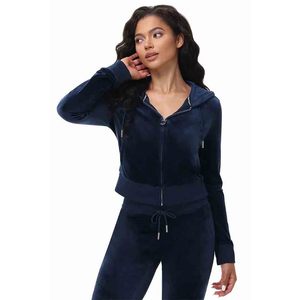 Nouveauté, vêtements en velours uni unisexe pour l'hiver, logo brodé personnalisé, veste à capuche zippée, pantalon long, survêtement respirant - Product Image 1