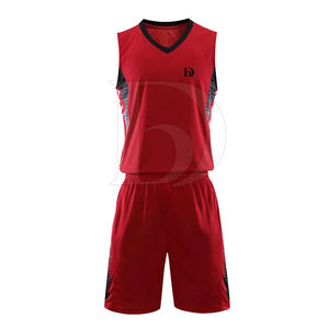 Uniforme de basket-ball pour hommes respirant de haute qualité 100% Logo avant en polyester pour les sports d'été - Product Image 2
