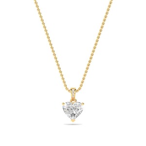 Pendentif moderne en diamant rond taillé en cœur, 0,40 ct, diamant cultivé en laboratoire, en platine, pour cadeau de mariage ou d'anniversaire - Product Image 3
