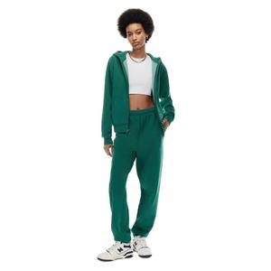 เสื้อมีฮู้ดสำหรับสตรีทโอเวอร์ไซส์ผ้าคอตตอนสี100% เรียบมีตราสินค้า - Product Image 4