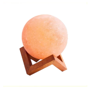 Lámpara de sal de cristal rosa claro del Himalaya, forma de bola de zafiro tallada, artesanías naturales para decoración de Feng Shui, tema de mascota Sian - Product Image 2