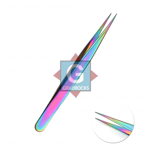Pinzas de Acero Inoxidable de Alta Calidad para Extensión de Pestañas con Diseño Duradero y Precisión Fina, Color Arcoíris - Product Image 2