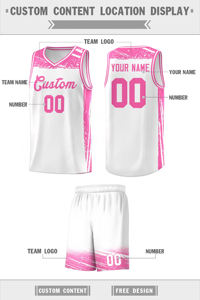 Conjunto de Baloncesto Rosa Personalizado al por Mayor, Camiseta y Pantalones Cortos, Uniforme de Equipo, Secado Rápido, Tejido de Malla Transpirable, OEM, Ropa Deportiva Personalizada - Product Image 4