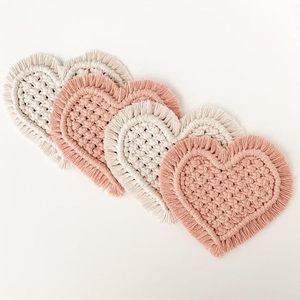 Sous-verre bohème en macramé fait à la main multicolore sous-verre à pampilles en gros - Product Image 2