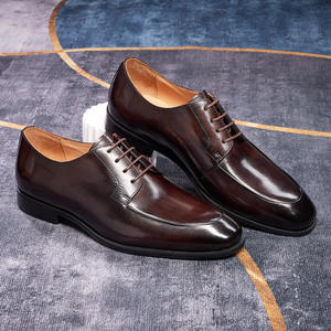 Zapatos de Vestir de Cuero para Hombre, Oxfords Formales para Boda y Fiesta, de Cuero Genuino con Alto Brillo, con Cordones, Zapatos Oxford de Negocios - Product Image 2