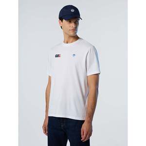 T-shirt Oversize Bianca Bollo North Sails GB1 100% Cotone 200 Grammi Jersey Manica Corta Design Basico Tinta Unita Stampa Serigrafica - Product Image 5
