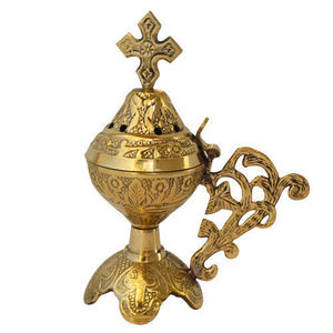 Graver la conception de gros brûleur d'encens croix Top Advance qualité fournitures église services publics Style européen brûleur d'encens - Product Image 5