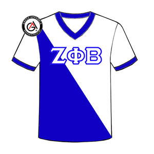 Zeta Phi Beta Soror Ropa de mujer de alta calidad Camisas de mujer al por mayor Manga corta Moda Unisex Cuello en V Camisetas de mujer - Product Image 1