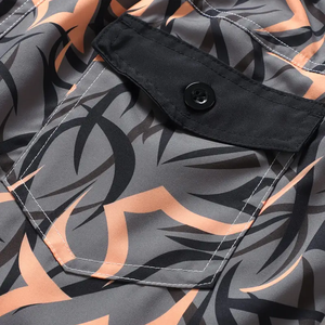 Bañador de secado rápido para hombre con bolsillos-azul degradado y blanco, poliéster ligero, ideal para la playa - Product Image 1