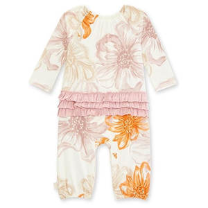 Combinaison en coton biologique 100% pour bébé, barboteuse pour bébé fille, combinaison, plus facile à couper le matin, durabilité, douceur - Product Image 2