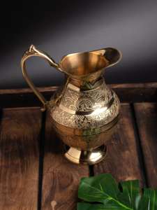 เหยือกทองแดงโลหะทำด้วยมือดีไซน์แบบโบราณภาชนะใส่เครื่องดื่มหรูหราสำหรับบ้านห้องครัวและงานปาร์ตี้ - Product Image 4