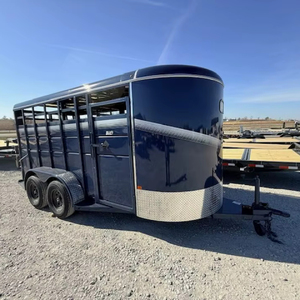 New 2026 S&S Dura Line Blue/Silver Trim 6x6x16 3500kg Bumper Pull Stock/Combo <b>Trailer</b> Tri-Axle Livestock <b>Trailer</b> Sale - Product Image 1