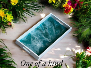 Plateau en résine en bois fabriqué à la main plateau de service élégant et abordable pour la cuisine et les fêtes à la maison plateau en résine design par AALIYAN IMPEX - Product Image 5