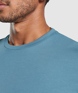 เสื้อยืดทรงบ็อกซี่คุณภาพสูง ผ้าคอตตอนหนานุ่ม ไซส์ใหญ่ สีดำ เสื้อยืดผู้ชาย - Product Image 3