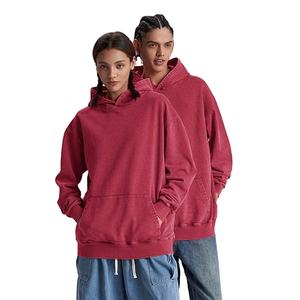 Nouveau sweat à capuche personnalisé poids lourd surdimensionné lavé à l'acide pour hommes décontracté hiver bouffée impression Logo haute qualité à capuche Service OEM - Product Image 4