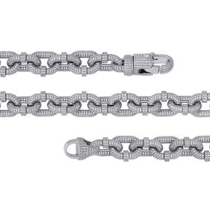 Descubre la Perfección: Cadena Cubana con Dijes Estilo Hip Hop para Hombre, Joyería de Plata Esterlina 925, Accesorio para Fiestas, Moissanita para Bodas - Product Image 4