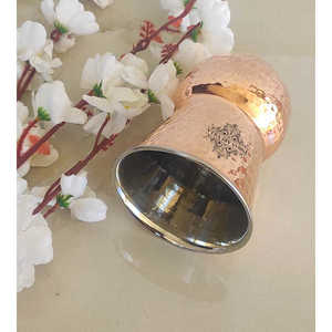 Vaso de Acero y Cobre Martillado IndianArtVilla para Cerveza Pilsner, Cócteles y Manhattan, Ideal para Fiestas - Product Image 6