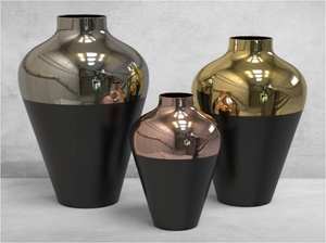 Jarrón de Metal de Lujo al por Mayor, Jarrón Decorativo Alto Dorado, Plateado y Blanco para Interiores y Hoteles, Estilo Minimalista para Decoración de Interiores. - Product Image 6