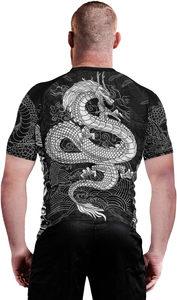 <b>Dragon</b> Unisex Compression Shirt Men's Short Sleeve Rash Guard for MMA BJJ Jiu Jitsu Skin Performance Fit for Adults - Product Image 4