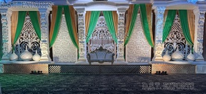 Décor de scène de mariage moderne royal du sud de l'Inde, fibre de verre légère, dernier fabricant de scène de mariage pour mariage hindou - Product Image 6