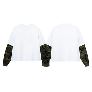 เสื้อยืดโอเวอร์ไซส์ผู้ชายรุ่นยอดนิยม ผ้าคอตตอนหนา 240 กรัม แบบสองชั้น แขนยาว สำหรับผู้ชาย แฟชั่นสตรีทแวร์ - Product Image 2