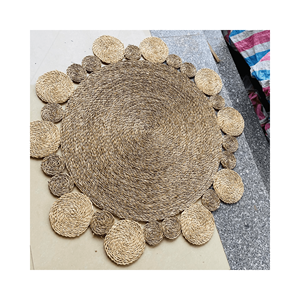 Gran oferta, nuevo diseño, Alfombra de algas marinas naturales respetuosa con el medio ambiente, alfombrilla de suelo al por mayor, alfombrillas tejidas antideslizantes y resistentes - Product Image 3