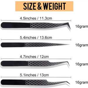 Pinzas de extensión de pestañas de Etiqueta Privada, herramientas de maquillaje, pinzas para cejas, pinzas antiestáticas para pestañas - Product Image 2