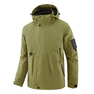 Veste d'extérieur OEM avec logo personnalisé, broderie imprimée, pour hommes et femmes en automne et en hiver, grande veste coupe-vent ample - Product Image 6