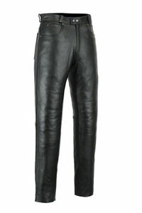 Vêtements décontractés Slim Fit de la meilleure qualité pour hommes Pantalon en cuir original personnalisé Tissu velours côtelé PU plat de couleur moyenne Hip Hop - Product Image 4